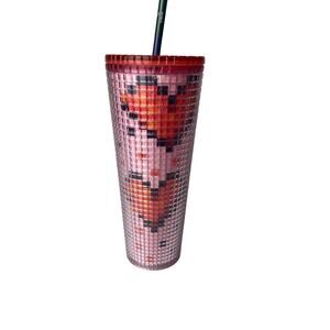 Starbucks 2025 Valentine’s Day Cold Cup Tumbler with Lid and Straw, 24 oz NWT